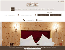 Tablet Screenshot of hotel-sportalm.at